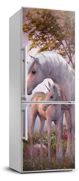 Autocolant pe frigider unicorni