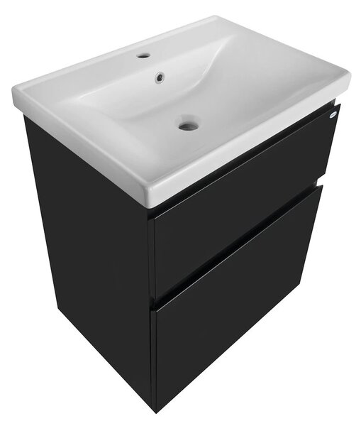 Aqualine Aqualine, dulap pentru lavoar ALTAIR 61,5x72,5x45cm, negru mat, AI665