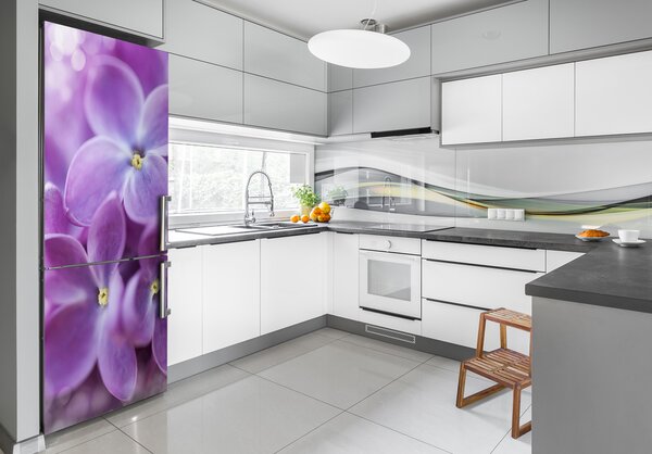 Autocolant pe frigider flori de liliac