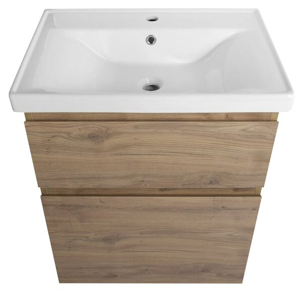 Aqualine Aqualine, dulap pentru lavoar ALTAIR 61,5x72,5x45cm, stejar emporio, AI365
