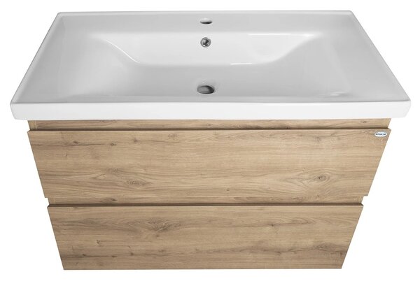 Aqualine Aqualine, dulap pentru lavoar ALTAIR 86,5x60x45cm, stejar emporio, AI390