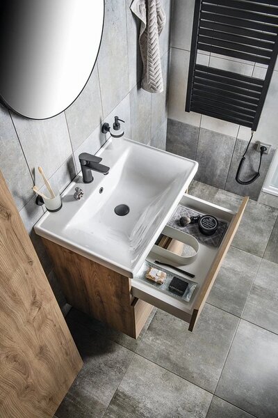 Aqualine Aqualine, dulap pentru lavoar ALTAIR 67x60x45cm, stejar emporio, AI370