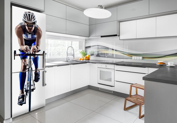 Autocolant pe frigider Sport Ciclist