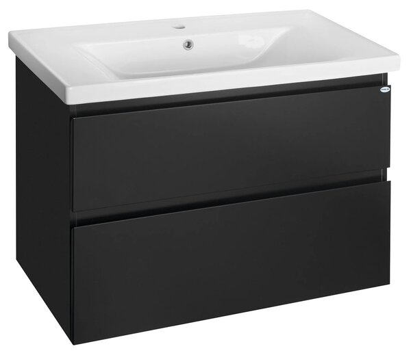 Aqualine Aqualine, dulap pentru lavoar ALTAIR 86,5x60x45cm, negru mat, AI690
