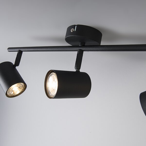 Spotlight modern negru inclinabil cu 3 lumini - Jeana