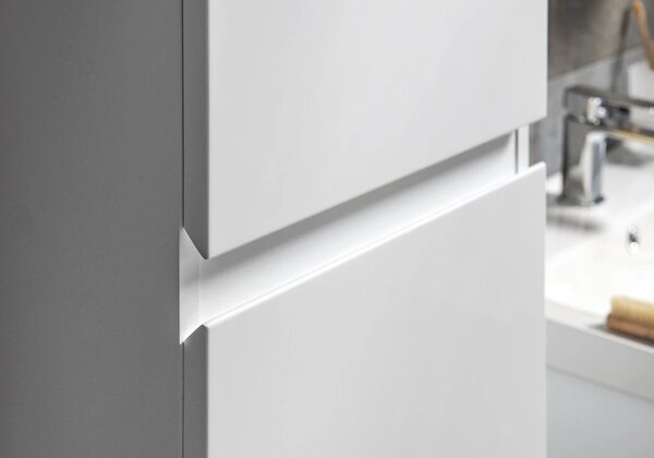 Aqualine Aqualine, dulap înalt ALTAIR cu coș 40x184x31cm, alb, AI185L