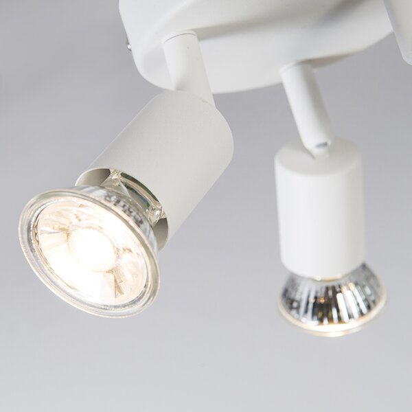 Spotlight modern alb, reglabil, rotund, cu 3 lumini - Jeany