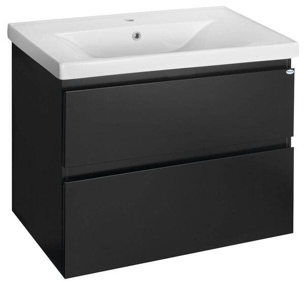 Aqualine Aqualine, dulap pentru lavoar ALTAIR 77,5x60x45cm, negru mat, AI680