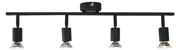 Proiector industrial negru inclinabil cu 4 lumini - Jeany