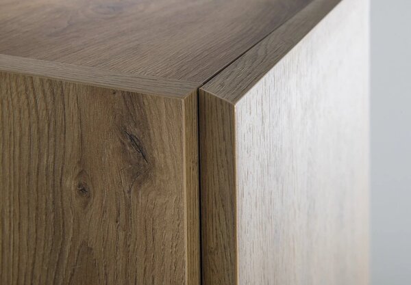 Aqualine Aqualine, dulap înalt ALTAIR cu coș 40x184x31cm, stejar emporio, AI485R