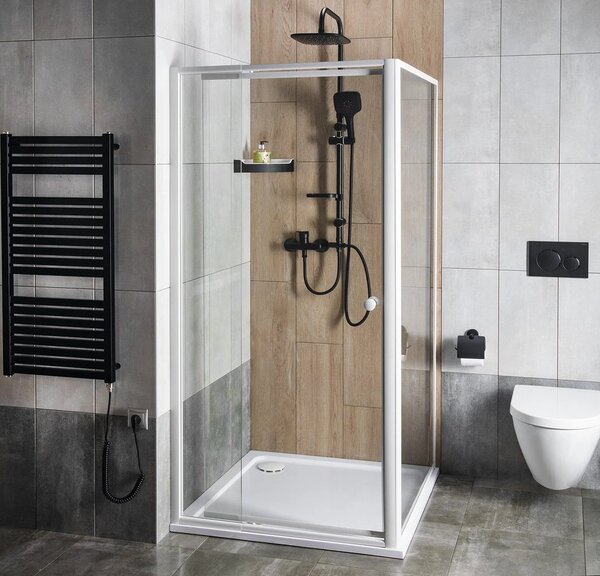 Aqualine Aqualine, usa de dus cu balamale AMICO 1040-1220x1850mm, sticla transparenta, G100
