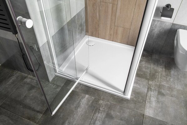 Aqualine Aqualine, usa de dus cu balamale AMICO 1040-1220x1850mm, sticla transparenta, G100