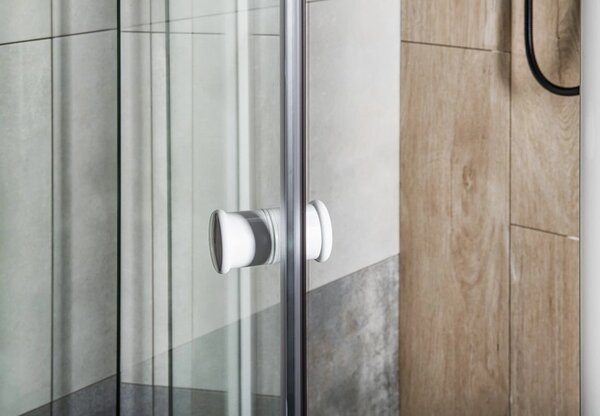 Aqualine Aqualine, usa de dus cu balamale AMICO 1040-1220x1850mm, sticla transparenta, G100