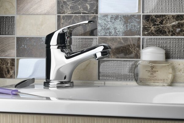 Aqualine, AQUALINE 35 Baterie pentru cada montată pe perete, pas 100 mm, crom, 52158