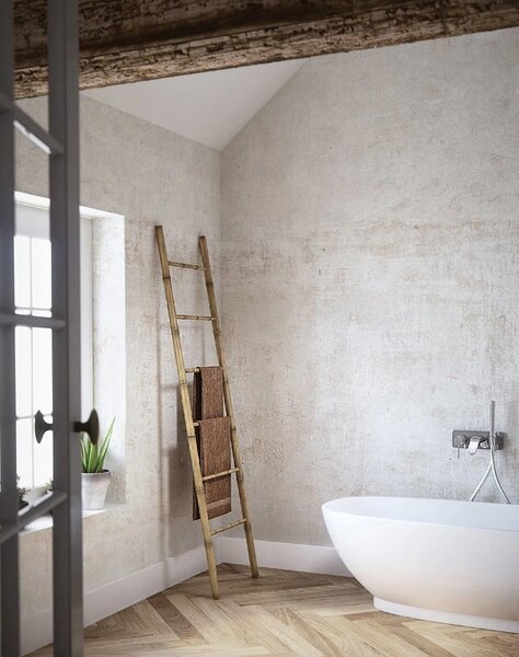 Aqualine Aqualine, Coș de gunoi BAMBOO rotund 5l, alb, BI007