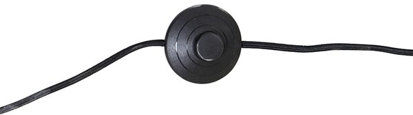 Lampa de podea moderna neagra cu abajur din catifea gri - Rich