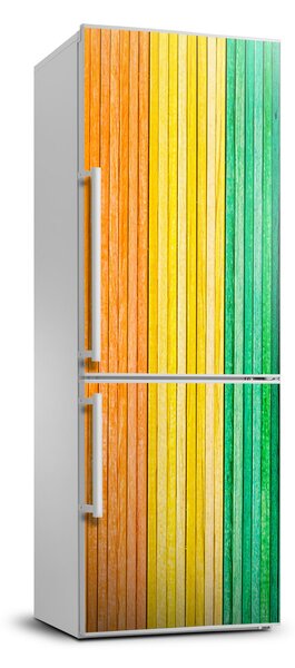 Autocolant pe frigider dungi colorate