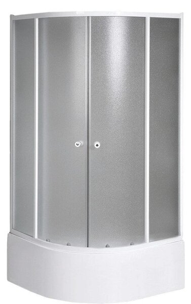Aqualine Aqualine, paravan de dus patrat ARLEN 800x800mm, sticla BRICK, BTR803