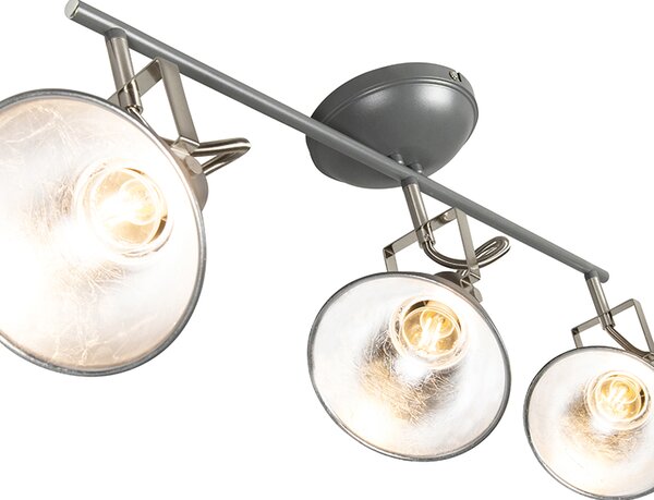 Spotlight industrial antracit rotativ și rabatabil cu 3 lumini - Tommy