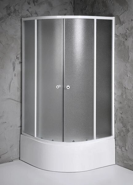 Aqualine Aqualine, paravan de dus patrat ARLEN 800x800mm, sticla BRICK, BTR803