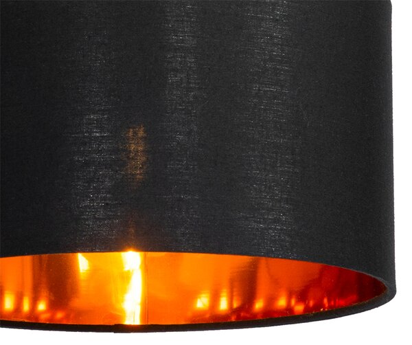 Lampă modernă suspendată neagră cu auriu 125 cm 3 lumini - VT 3