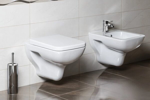 Aqualine Aqualine, vas de toaletă BENE montat pe perete, 35,5x51 cm, alb, BN320