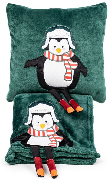 Față de pernă de Crăciun 4Home Pinguin , 40 x 40 cm