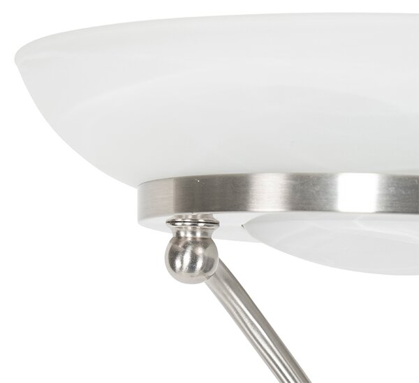 Lampă de podea din oțel cu LED și variator cu lampă de citit - Empoli