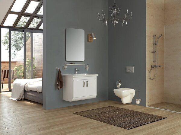 Aqualine Aqualine, vas de toaletă BENE montat pe perete, 35,5x51 cm, alb, BN320