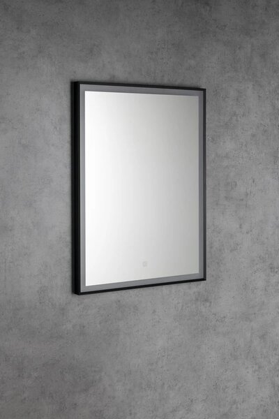 Aqualine Aqualine, oglinda CORNA cu iluminare LED 60x80cm, senzor tactil, reglabil, negru mat, CN060