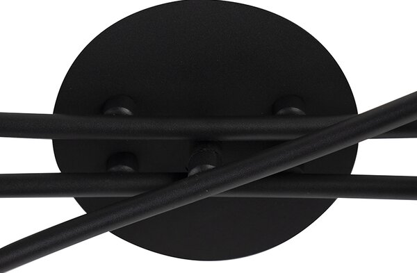 Plafoniera moderna neagra cu 6 lumini - Lofty