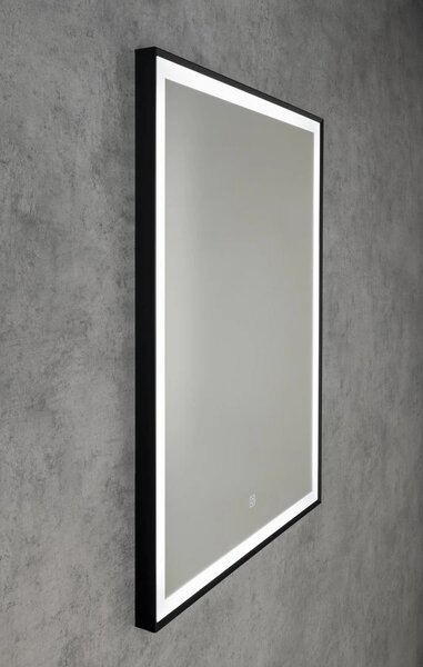 Aqualine Aqualine, oglinda CORNA cu iluminare LED 60x80cm, senzor tactil, reglabil, negru mat, CN060