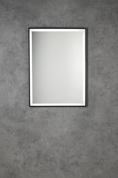 Aqualine Aqualine, oglinda CORNA cu iluminare LED 60x80cm, senzor tactil, reglabil, negru mat, CN060
