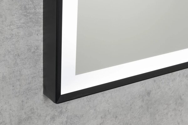 Aqualine Aqualine, oglinda CORNA cu iluminare LED 60x80cm, senzor tactil, reglabil, negru mat, CN060