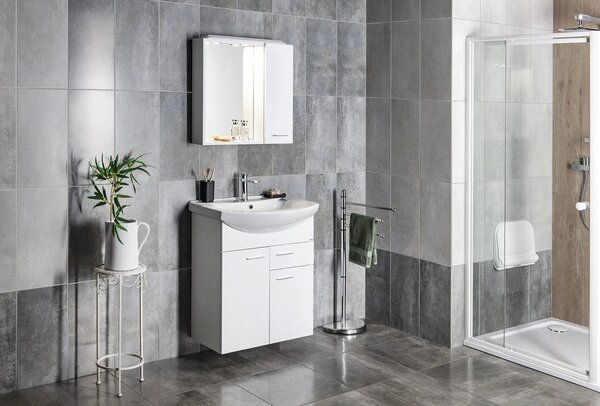 Aqualine Aqualine, dulap lavoar ZOJA 40x50x32cm, 1xusa, alb, 51048A