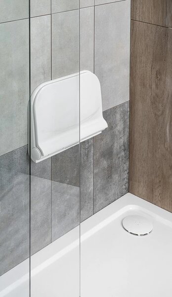 Aqualine Aqualine, DINO Scaun de baie 37,5x29,5cm, pliabil, alb, DI82