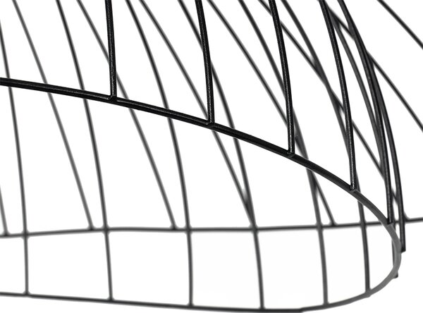 Lampă suspendată de design neagră 60 cm - Pua