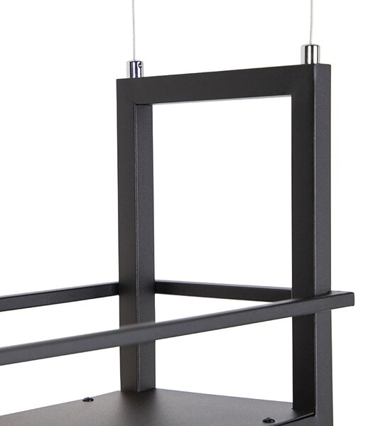 Lampă suspendată inteligentă neagră cu Wi-Fi A60 - Cage Rack
