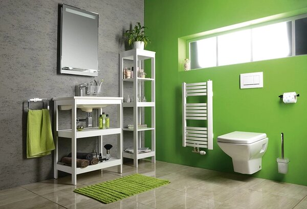 Aqualine Aqualine, etajera ETIDE 36x86x36 cm, mat alb, ET086