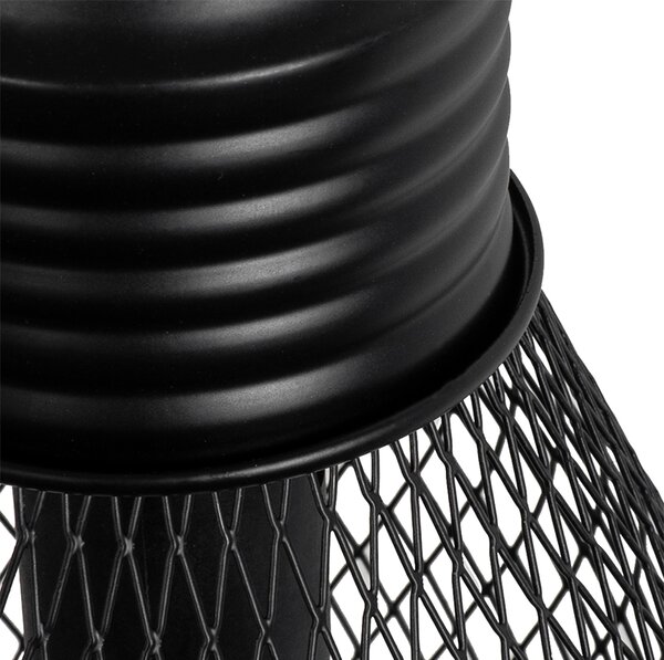 Lampă pendant de design neagră cu 3 lumini - Raga