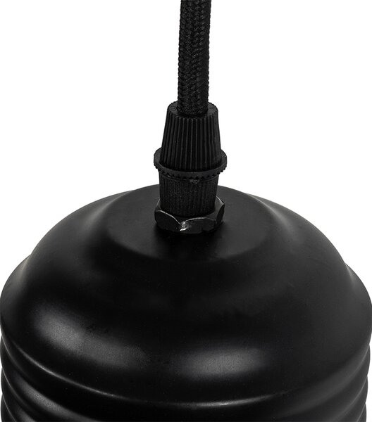 Lampă pendant de design neagră cu 3 lumini - Raga