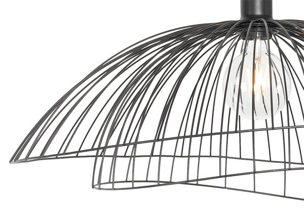 Lampă suspendată de design neagră 60 cm - Pua