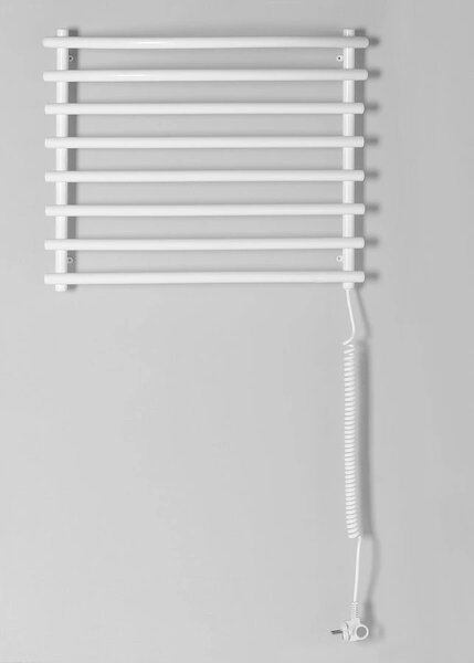 Aqualine Aqualine, Uscător de prosoape electric, 570x465 mm, 72 W, aluminiu gri - metalic (RAL9007), SU210A