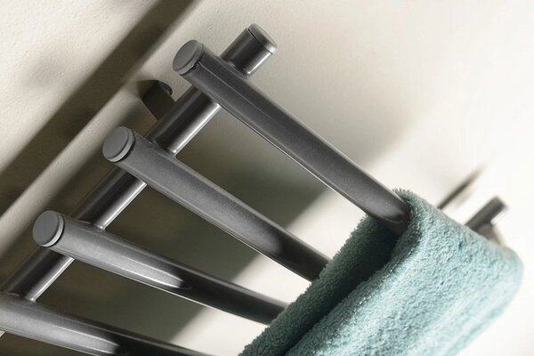 Aqualine Aqualine, Uscător de prosoape electric, 570x465 mm, 72 W, aluminiu gri - metalic (RAL9007), SU210A