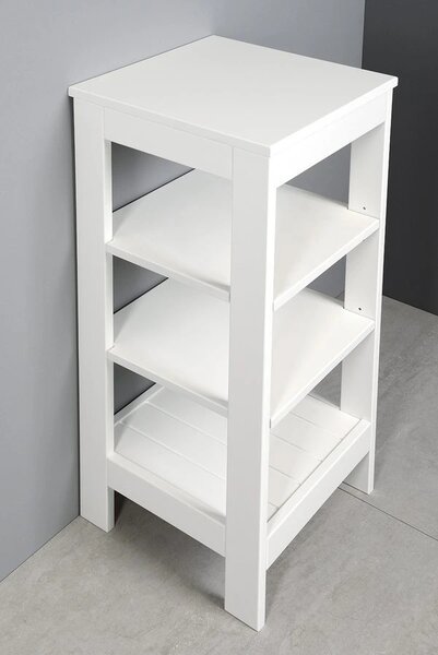 Aqualine Aqualine, etajera ETIDE 36x86x36 cm, mat alb, ET086