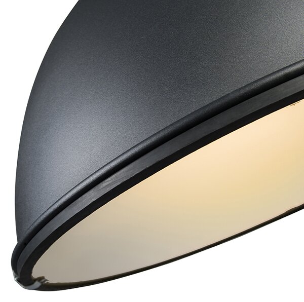 Lampă industrială modernă cu pandantiv neagră 53 cm incl. A60 Wifi - Sicko