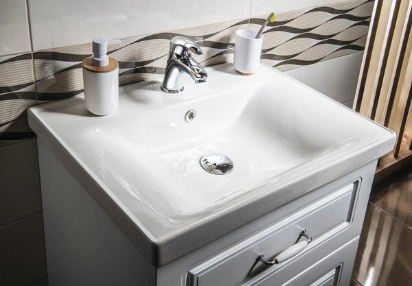 Aqualine Aqualine, dulap pentru lavoar FAVOLO 61,5x72,5x44 cm, mat alb, FV265