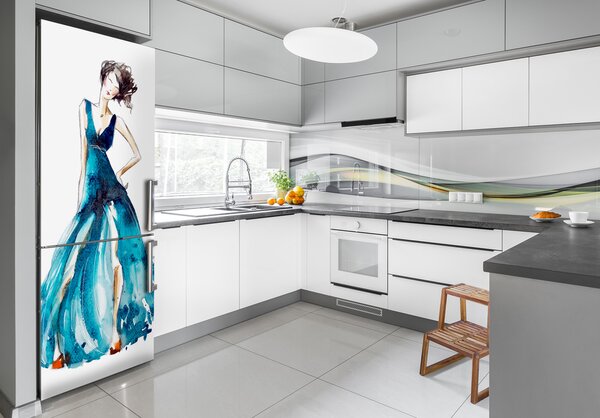 Autocolant pe frigider ilustrare de moda