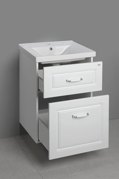 Aqualine Aqualine, dulap pentru lavoar FAVOLO 52x72,5x44cm, mat alb, FV255