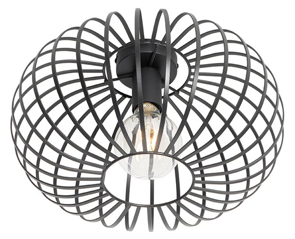 Plafoniera de design neagră 39 cm - Johanna